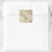 Afrika mit Grenzen Quadratischer Aufkleber (Tasche)