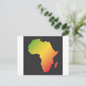 Afrika mit schwarzem Hintergrund Postkarte (Stehend Vorderseite)