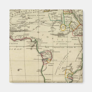 Afrika mit umrissenen Grenzen Magnet