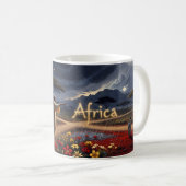 Afrika — Mitternachtssterne und rote Erde Magic Mu Kaffeetasse (VorderseiteRechts)