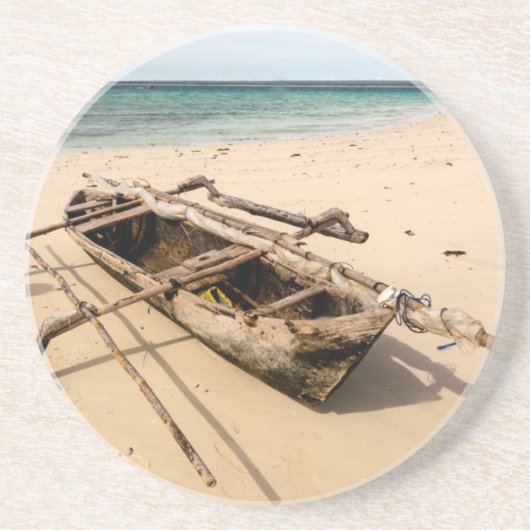 Afrika, Mosambik, Mogundula-Insel Sandstein Untersetzer (Vorne)