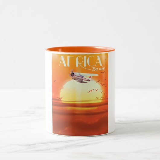 Afrika nach Luft Zweifarbige Tasse (Mittel)