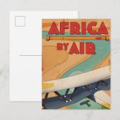 Afrika nach Luftreisepakster Einladungspostkarte (Vorne/Hinten)