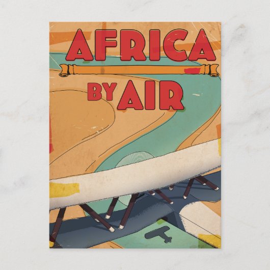 Afrika nach Luftreisepakster Einladungspostkarte (Vorderseite)