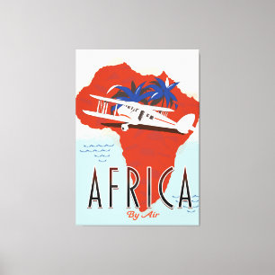 Afrika nach Luftreisepakster Leinwanddruck