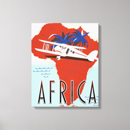Afrika nach Luftreisepakster Leinwanddruck (Vorderseite)