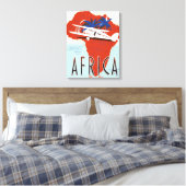 Afrika nach Luftreisepakster Leinwanddruck (Insitu (Schlafzimmer))