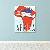 Afrika nach Luftreisepakster Leinwanddruck (Insitu (Holzboden))