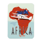 Afrika nach Luftreisepakster Magnet (Vertikal)