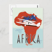 Afrika nach Luftreisepakster Postkarte (Vorne/Hinten)