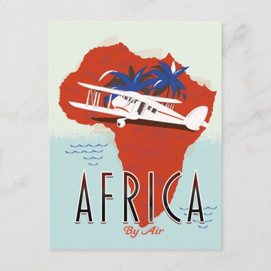 Afrika nach Luftreisepakster Postkarte (Vorderseite)