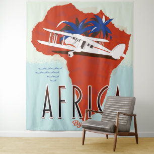 Afrika nach Luftreisepakster Wandteppich
