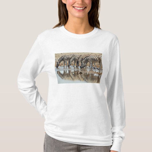 Afrika, Namibia, Etosha NP. Burchell's Zebra T-Shirt (Vorderseite)