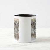 Afrika, Namibia, Etosha NP. Burchell's Zebra Tasse (Zentrum)