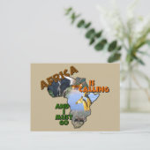 Afrika nennt Wildtiere Postkarte (Stehend Vorderseite)
