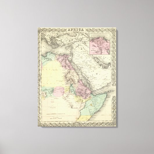 Afrika Nordöstliche Tabelle Leinwanddruck (Vorderseite)