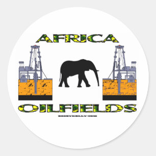 Afrika-Ölfelder, Ölfeld-Aufkleber Runder Aufkleber