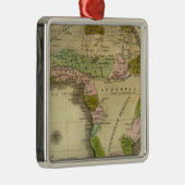 Afrika Olney Karte Silbernes Ornament (Rechts)