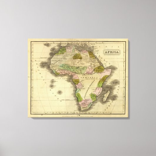 Afrika Olney Map Leinwanddruck (Vorderseite)
