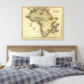 Afrika Olney Map Leinwanddruck (Insitu (Schlafzimmer))