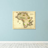 Afrika Olney Map Leinwanddruck (Insitu (Holzboden))