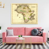 Afrika Olney Map Leinwanddruck (Insitu (Wohnzimmer))