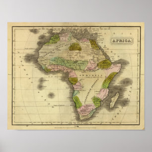 Afrika Olney Map Poster