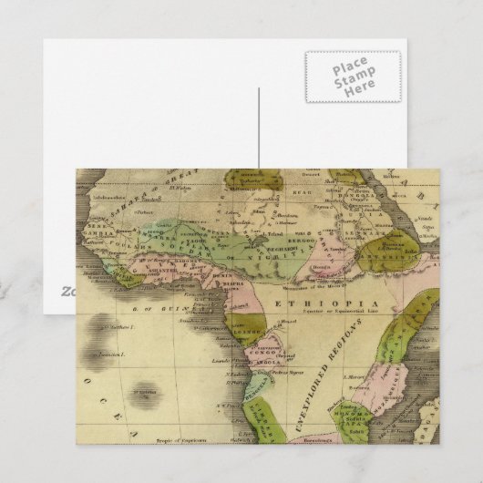 Afrika Olney Map Postkarte (Vorne/Hinten)