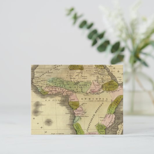 Afrika Olney Map Postkarte (Stehend Vorderseite)