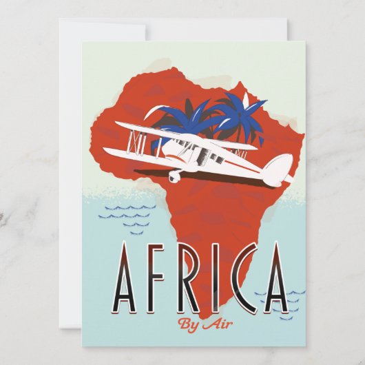 Afrika per Flugreiseplakat (Rückseite)