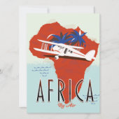 Afrika per Flugreiseplakat (Vorderseite)