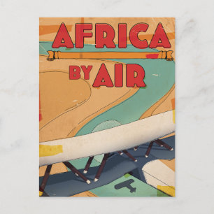 Afrika per Flugreiseplakat Einladungspostkarte