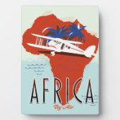 Afrika per Flugreiseplakat Fotoplatte (Vorderseite)