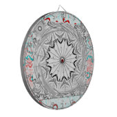 Afrika Pink Cyan Geometrie Dartscheibe (Vorderseite Links)