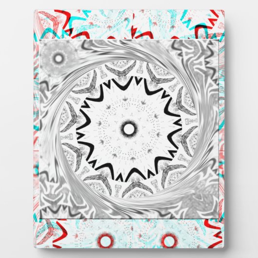 Afrika Pink Cyan Geometrie Fotoplatte (Vorderseite)