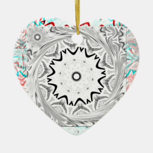 Afrika Pink Cyan Geometrie Keramikornament