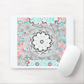Afrika Pink Cyan Geometrie Mousepad (Mit Mouse)
