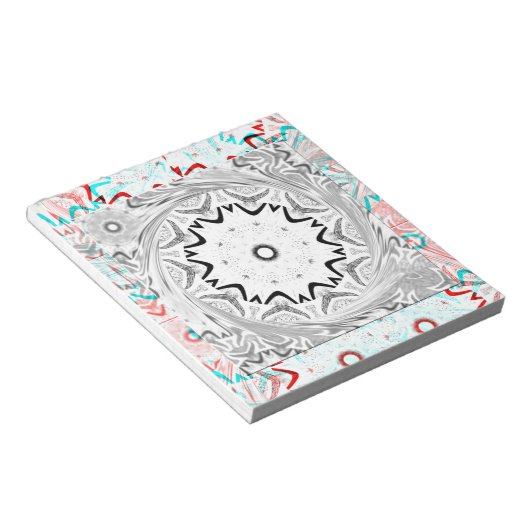 Afrika Pink Cyan Geometrie Notizblock (angewinkelt)