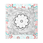 Afrika Pink Cyan Geometrie Notizblock (Vorderseite)