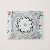 Afrika Pink Cyan Geometrie Puzzle (Horizontal)