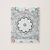 Afrika Pink Cyan Geometrie Puzzle (Vertikal)