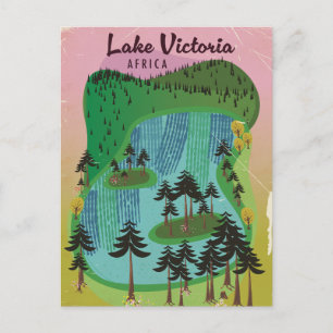 Afrika-Plakat Viktoriasee-Reise Postkarte