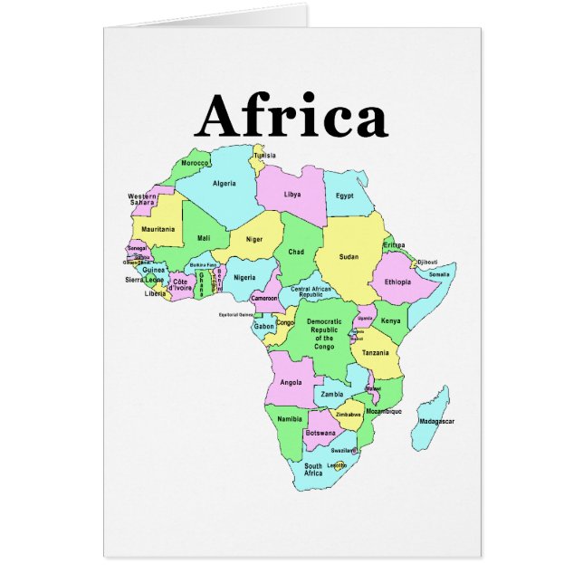 Afrika - politische Karte (Vorne)