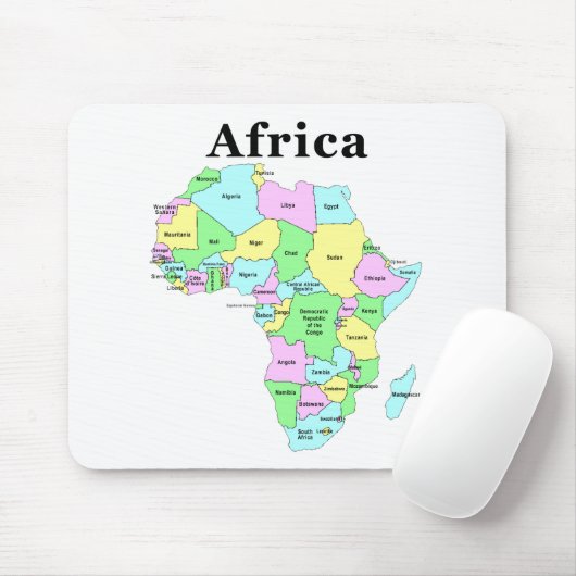 Afrika - politische Karte Mousepad (Mit Mouse)