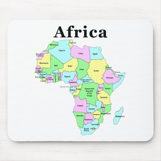 Afrika - politische Karte Mousepad (Vorne)