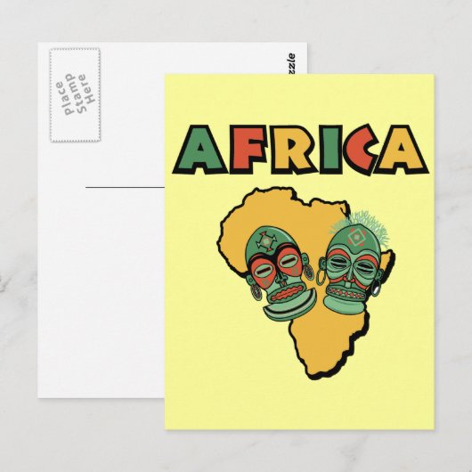 Afrika Postkarte (Vorne/Hinten)
