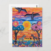 Afrika Postkarte (Vorne/Hinten)