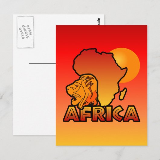 Afrika Postkarte (Vorne/Hinten)