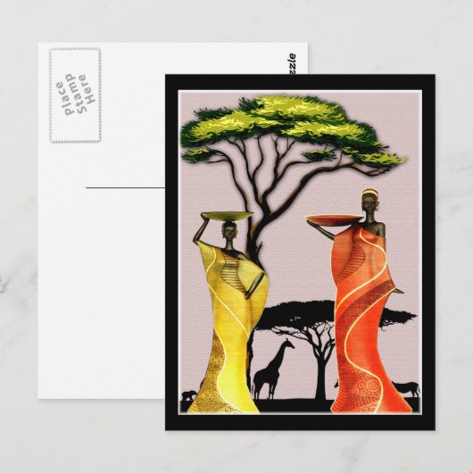Afrika Postkarte (Vorne/Hinten)