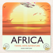 Afrika Rechteckiger Pappuntersetzer (Vorderseite)